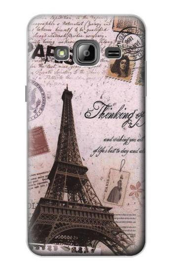 S2211 Paris Postcard Eiffel Tower Case For Samsung Galaxy J3 (2016)