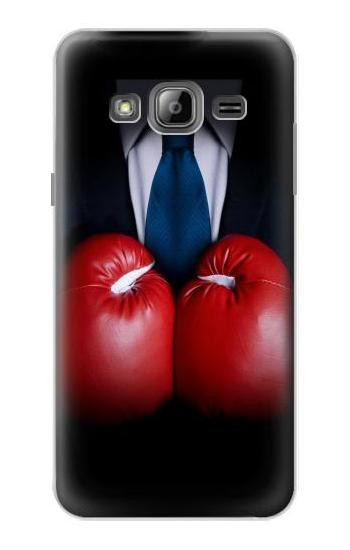 S2261 Businessman Black Suit With Boxing Gloves Case For Samsung Galaxy J3 (2016)