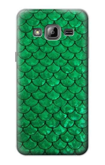 S2704 Green Fish Scale Pattern Graphic Case For Samsung Galaxy J3 (2016)