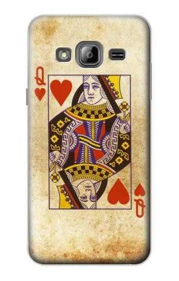 S2833 Poker Card Queen Hearts Case For Samsung Galaxy J3 (2016)