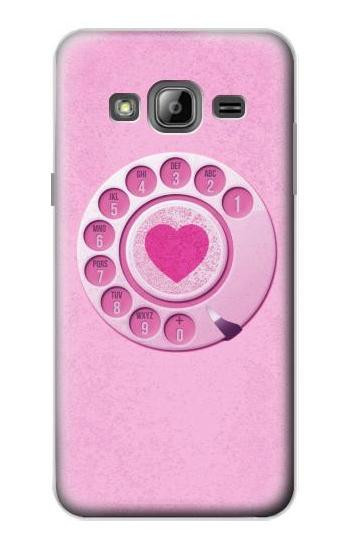 S2847 Pink Retro Rotary Phone Case For Samsung Galaxy J3 (2016)