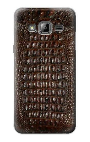 S2850 Brown Skin Alligator Graphic Printed Case For Samsung Galaxy J3 (2016)