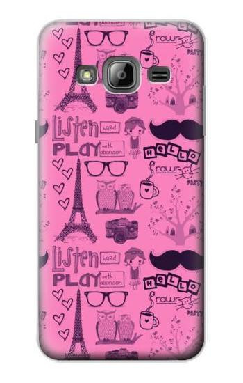S2885 Paris Pink Case For Samsung Galaxy J3 (2016)