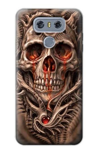 S1675 Skull Blood Tattoo Case For LG G6