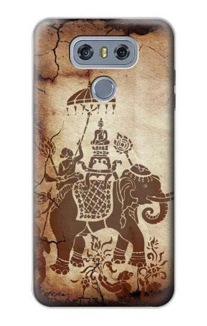 S2102 Thai Art Buddha on Elephant Case For LG G6