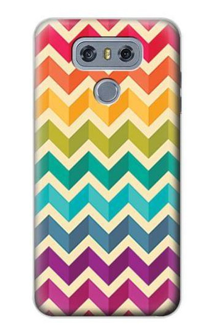 S2362 Rainbow Colorful Shavron Zig Zag Pattern Case For LG G6