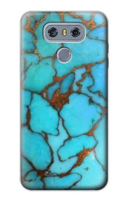 S2685 Aqua Turquoise Gemstone Graphic Printed Case For LG G6