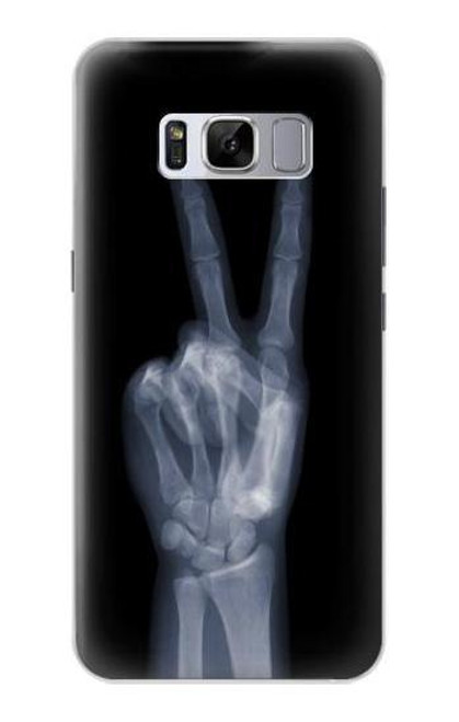 S3101 X-ray Peace Sign Fingers Case For Samsung Galaxy S8 Plus