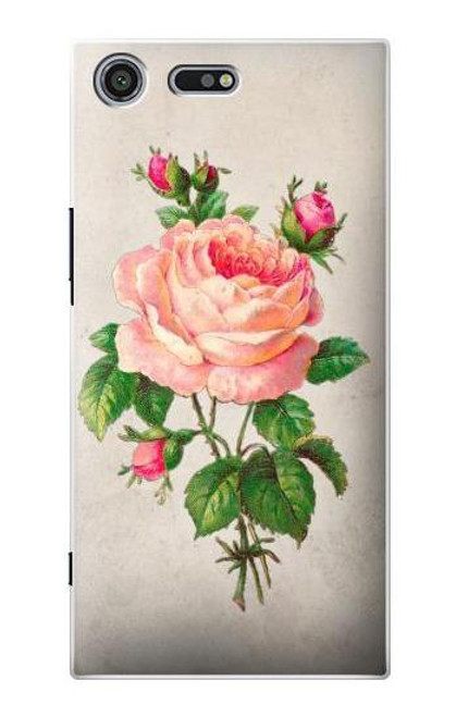 S3079 Vintage Pink Rose Case For Sony Xperia XZ Premium