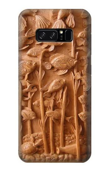 S1307 Fish Wood Carving Graphic Printed Case For Note 8 Samsung Galaxy Note8