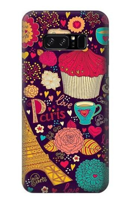 S2353 Paris Cartoon Vintage Pattern Case For Note 8 Samsung Galaxy Note8