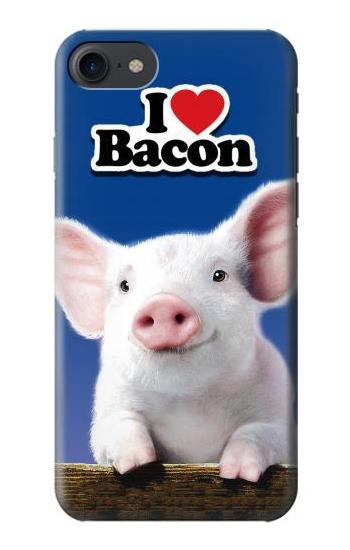 S0608 I Love Bacon Cute Baby Pig Case For iPhone 7, iPhone 8