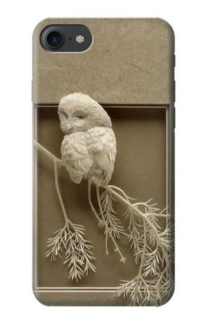 S1386 Paper Sculpture Owl Case For iPhone 7, iPhone 8