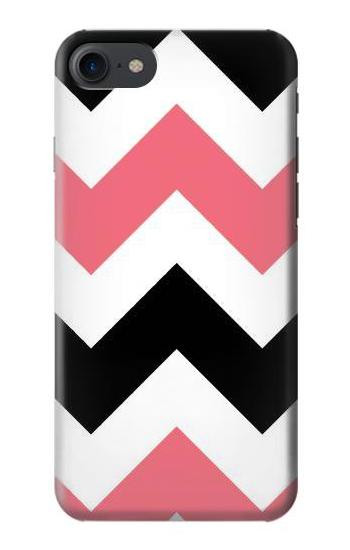 S1849 Pink Black Chevron Zigzag Case For iPhone 7, iPhone 8
