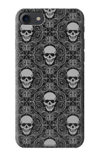 S2371 Skull Vintage Monochrome Pattern Case For iPhone 7, iPhone 8