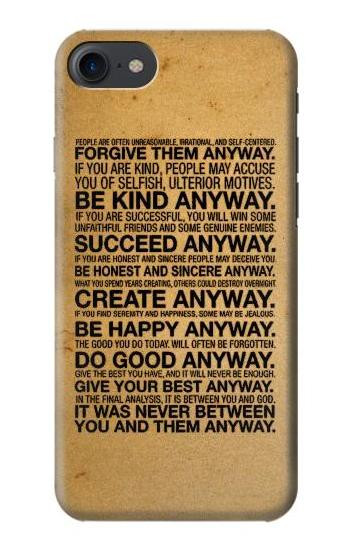 S2513 Mother Teresa Anyway Quotes Case For iPhone 7, iPhone 8