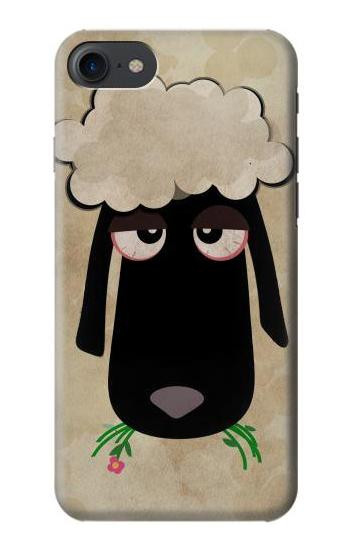 S2826 Cute Cartoon Unsleep Black Sheep Case For iPhone 7, iPhone 8