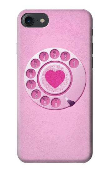 S2847 Pink Retro Rotary Phone Case For iPhone 7, iPhone 8
