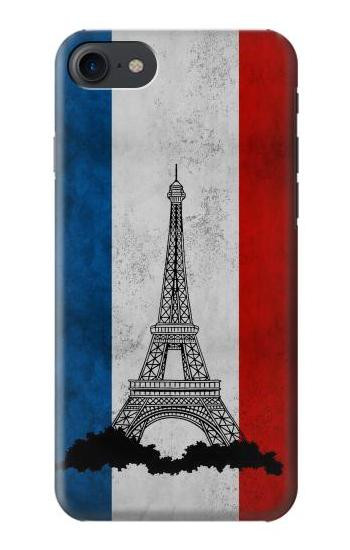 S2859 Vintage France Flag Eiffel Tower Case For iPhone 7, iPhone 8