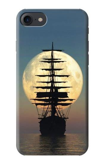 S2897 Pirate Ship Moon Night Case For iPhone 7, iPhone 8