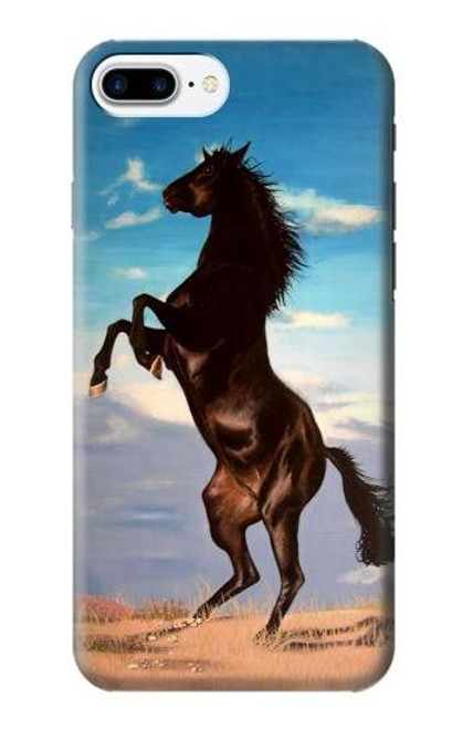 S0934 Wild Black Horse Case For iPhone 7 Plus, iPhone 8 Plus