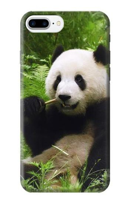 S1073 Panda Enjoy Eating Case For iPhone 7 Plus, iPhone 8 Plus