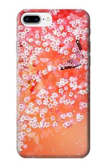 S2543 Japanese Kimono Style Flower Pattern Case For iPhone 7 Plus, iPhone 8 Plus