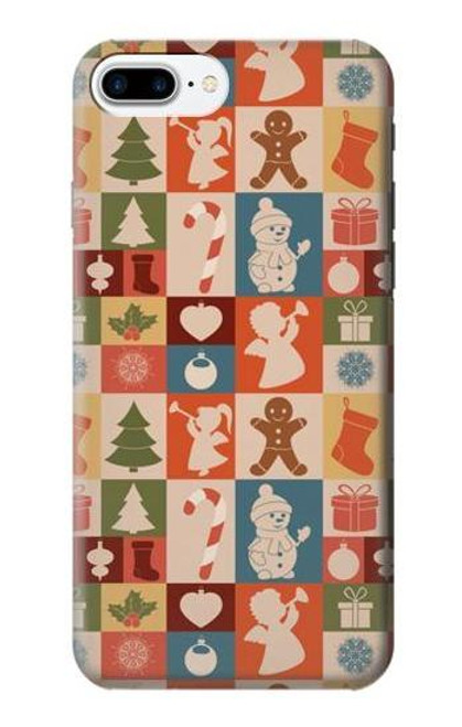 S2854 Cute Xmas Pattern Case For iPhone 7 Plus, iPhone 8 Plus