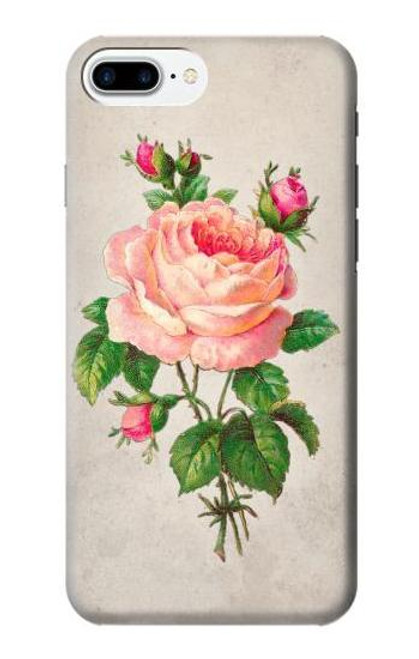S3079 Vintage Pink Rose Case For iPhone 7 Plus, iPhone 8 Plus