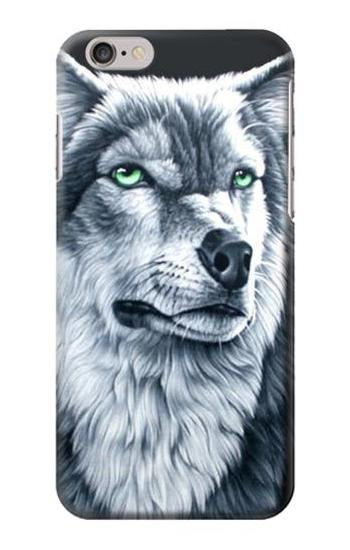 S0123 Grim White Wolf Case For iPhone 6 6S