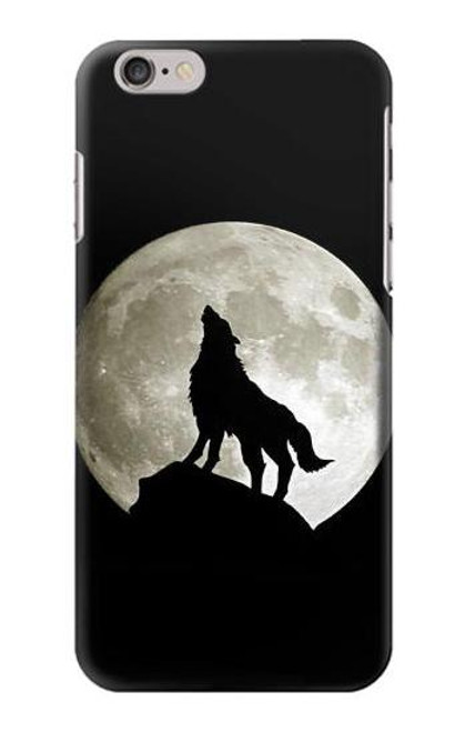 S1981 Wolf Howling at The Moon Case For iPhone 6 6S