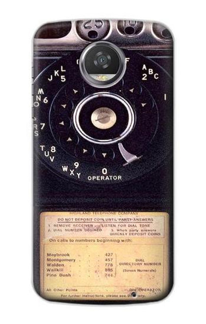 S0086 Payphone Vintage Case For Motorola Moto Z2 Play, Z2 Force
