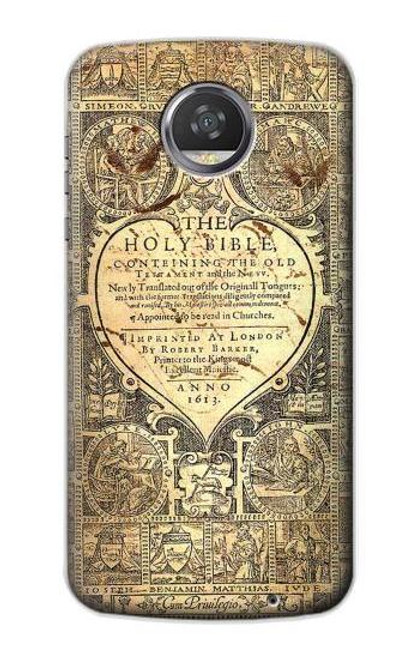 S0330 Bible Page Case For Motorola Moto Z2 Play, Z2 Force