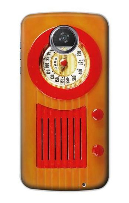 S2780 Vintage Orange Bakelite Radio Case For Motorola Moto Z2 Play, Z2 Force