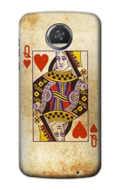 S2833 Poker Card Queen Hearts Case For Motorola Moto Z2 Play, Z2 Force