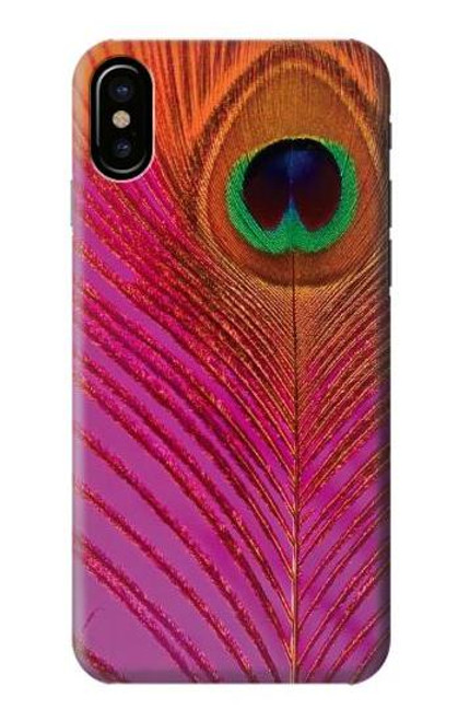 S3201 Pink Peacock Feather Case For iPhone 7, iPhone 8