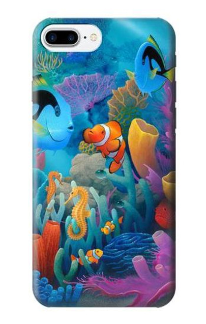 S3227 Underwater World Cartoon Case For iPhone 7 Plus, iPhone 8 Plus