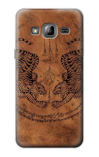 S3209 Sak Yant Twin Tiger Case For Samsung Galaxy J3 (2016)