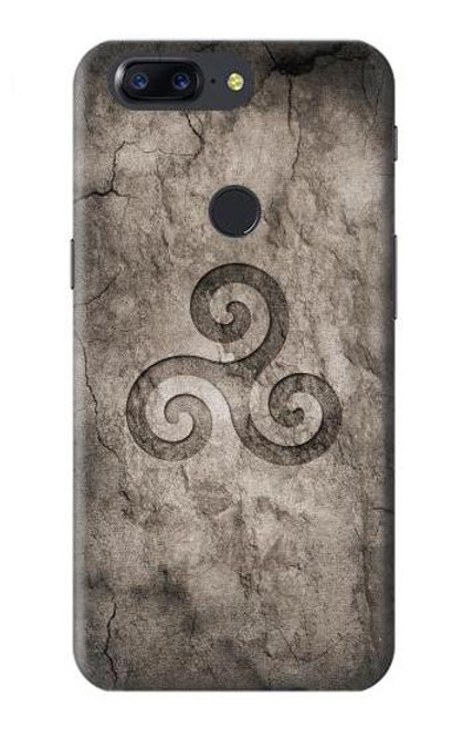 S2892 Triskele Symbol Stone Texture Case For OnePlus 5T