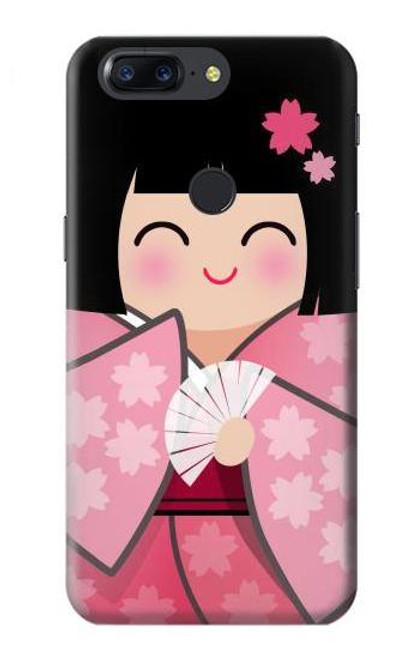 S3042 Japan Girl Hina Doll Kimono Sakura Case For OnePlus 5T