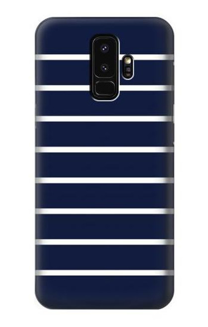 S2767 Navy White Striped Case For Samsung Galaxy S9 Plus