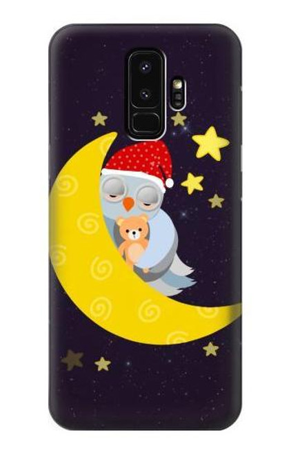 S2849 Cute Sleepy Owl Moon Night Case For Samsung Galaxy S9 Plus