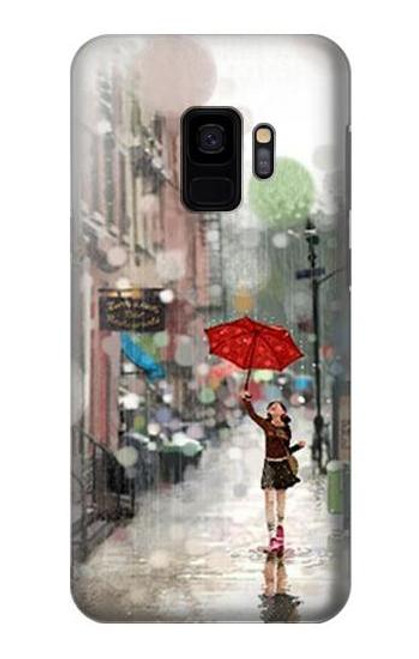 S0108 Girl in The Rain Case For Samsung Galaxy S9