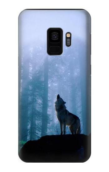 S0935 Wolf Howling in Forest Case For Samsung Galaxy S9