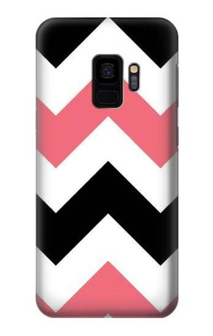 S1849 Pink Black Chevron Zigzag Case For Samsung Galaxy S9