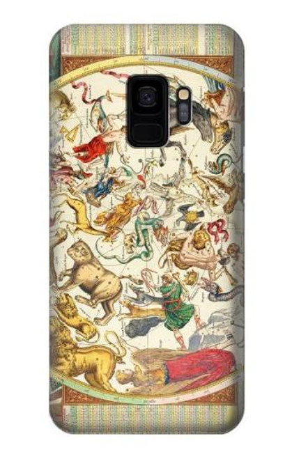 S3145 Antique Constellation Map Case For Samsung Galaxy S9