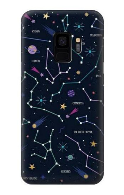 S3220 Star Map Zodiac Constellations Case For Samsung Galaxy S9