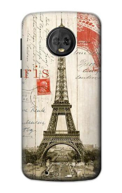 S2108 Eiffel Tower Paris Postcard Case For Motorola Moto G6