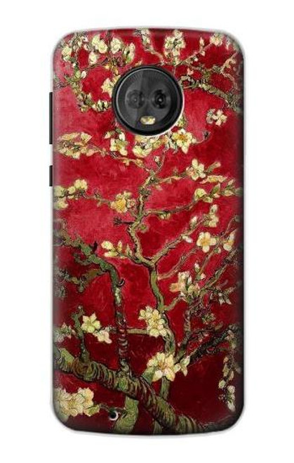 S2414 Red Blossoming Almond Tree Van Gogh Case For Motorola Moto G6