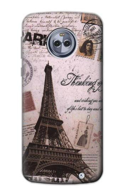 S2211 Paris Postcard Eiffel Tower Case For Motorola Moto X4